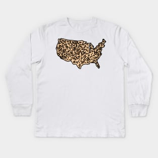 Cheetah USA Kids Long Sleeve T-Shirt